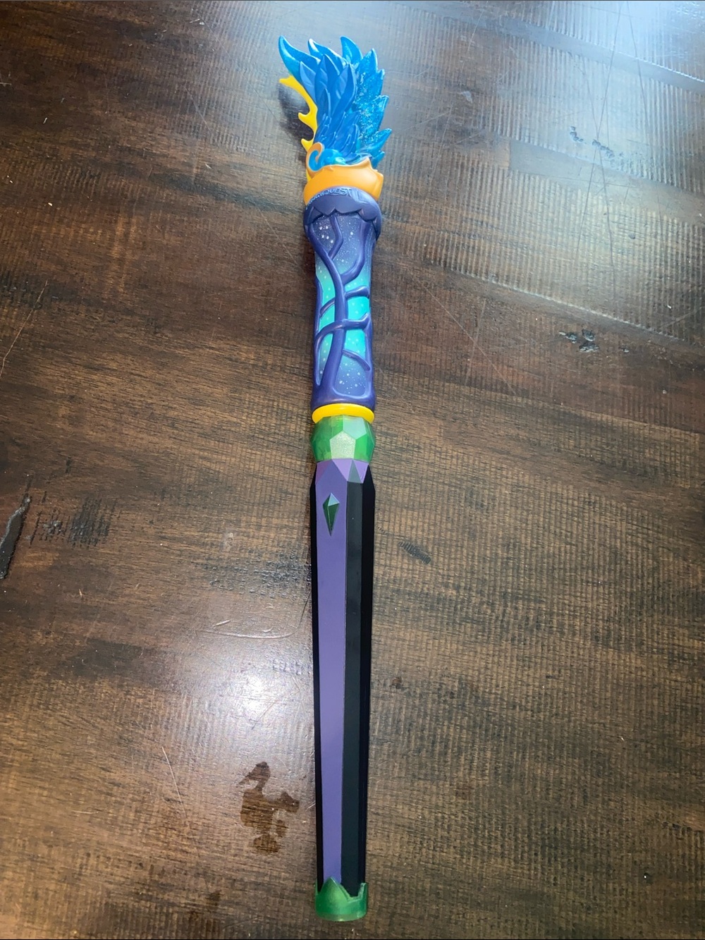 Kids great wolf lodge MagiQuest Undermoon Wand featuring a blue flame topper.